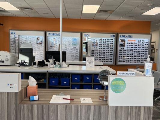 Store Interior at Stanton Optical store in McKinney, TX 75071