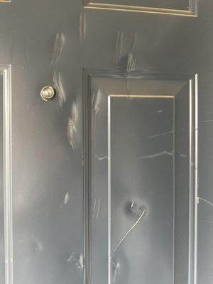 My door after the attack.