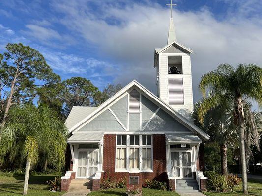 Cool old Historical church across from Marsh Landing Restaurant