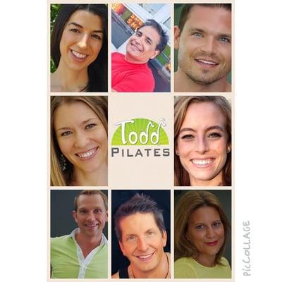 ToddPilates North Instructors from top left clockwise: Marisa, Roger, Reid, Katie, Alana, Todd, Doug and Julia