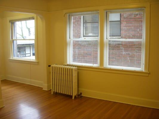 Original sash windows that open at the bottom or the top