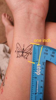 1 inch butterfly tattoo flash tattoo from Kiana