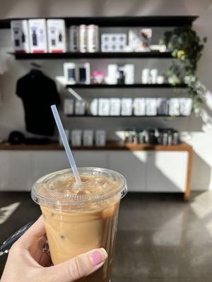 Iced oat milk latte