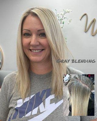 PSA: Not all gray hair is meant to be colored. Gray blending by Heather Lucas