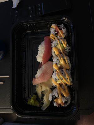 Way overpriced sushi.