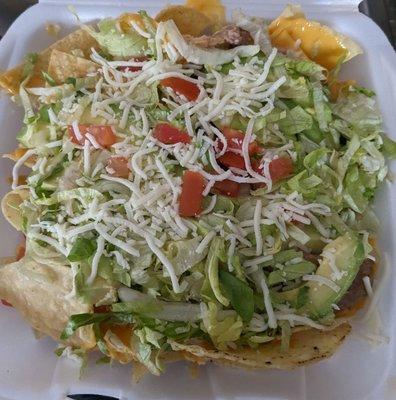 Nachos Locos with avocado