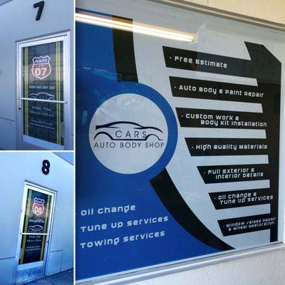 Sign, banner and Door Wrap into Clear Focus 3M vinyl