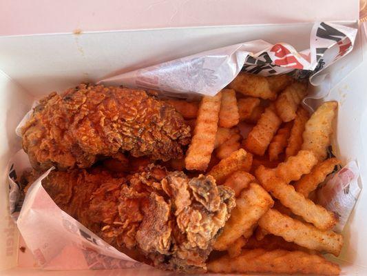 Chicken tenders and fries