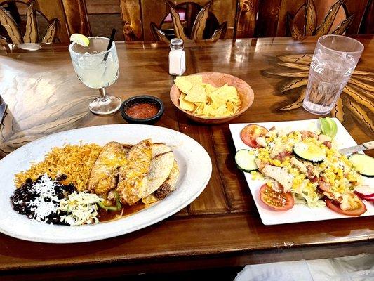 Combo dinner + chicken salad