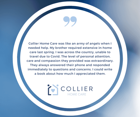 We appreciate these kind words from one of our valued clients.