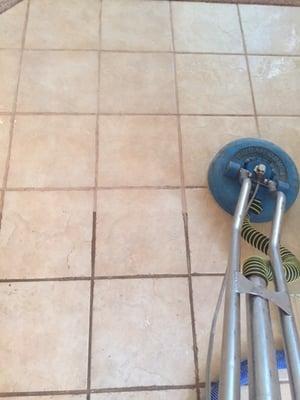 Love a good before & after!  We offer a fast, safe, non-toxic green solution to clean your tile, countertops, glass, natural stone & more.