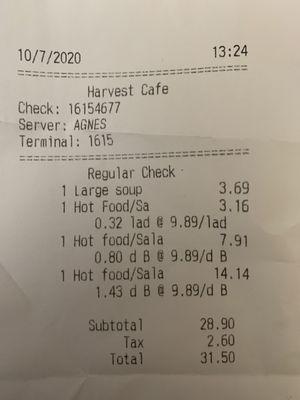 Food receipt