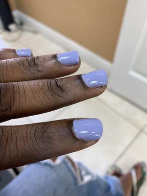 Terrible nail polish color change.