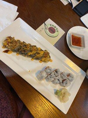 61. Dynamite Roll and 45. Spicy Tuna Roll