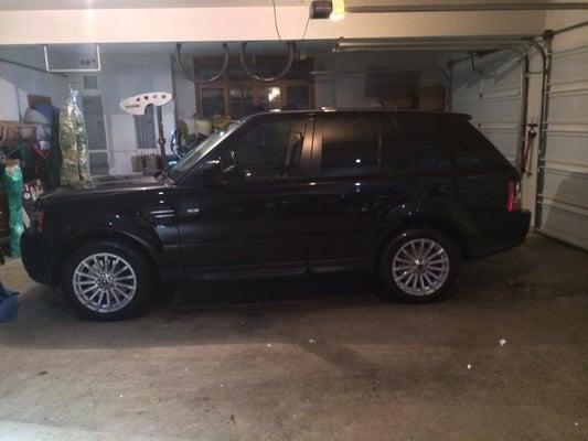 Here my Range Rover post repair from Bellevue Auto Rebuild.  This whole side was completely damaged from the accident.