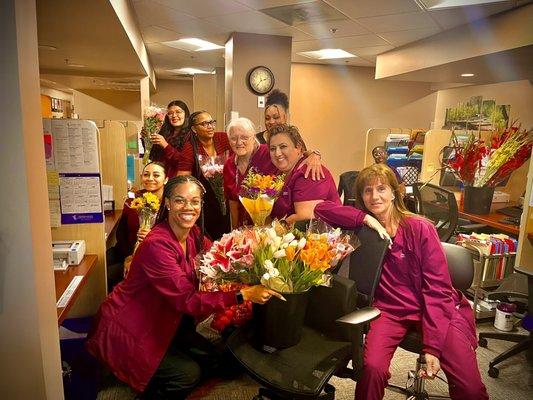 The wonderful employees at comprehensive cancer center in henderson NV, gotta love all these ladies and all they do for everyone!!