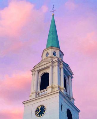 Steeple of church