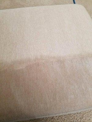 Before and after couch cushion.