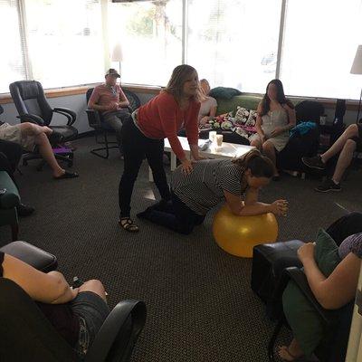 A view into our HypnoBirthing® class series.