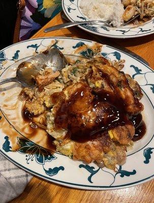 Pan-Fried Shrimp Pancake Dinner Plate  (5/9/2021)