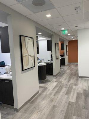 Updated dental treatment rooms to accommodate our patients with class and comfort.