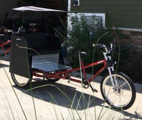 Enjoy a ride in an open air Pedicab Rickshaw