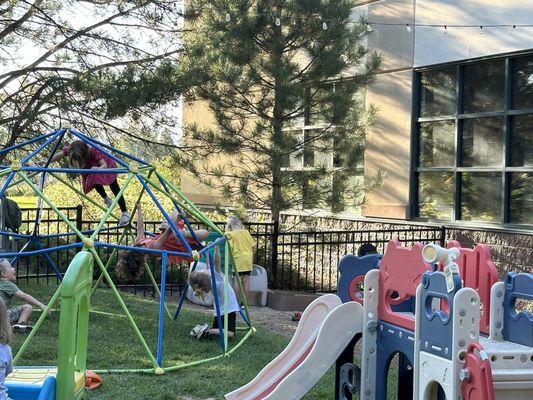 Play area and sand box for the itty bitties