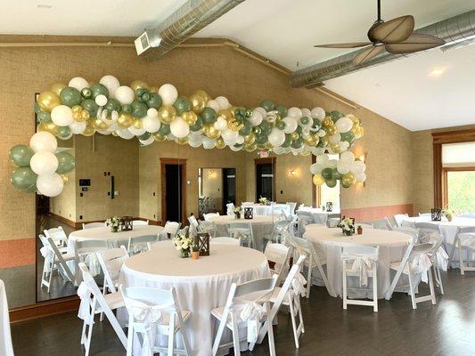 Organic level 2 wedding balloon garland