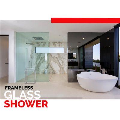 Glass shower. Frames system. 
Tinted glass (black mirror)

Sell and installation 
818.484.7379