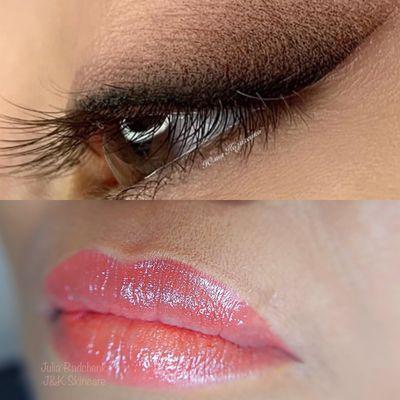 PMU eyeliner and lips