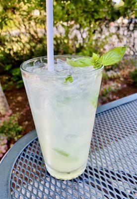 Basil lime soda