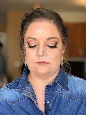 Bridal makeup application