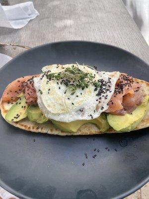 Avocado toast with smoked salmon