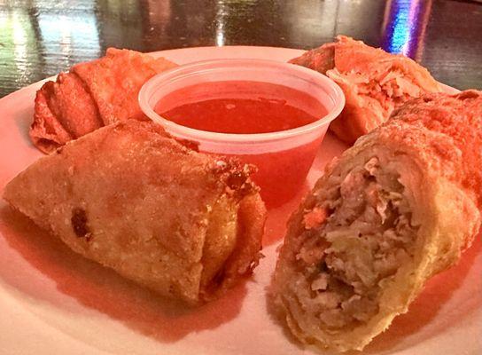 Egg rolls are a good way to start.