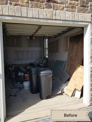 Garage full of junk & debris