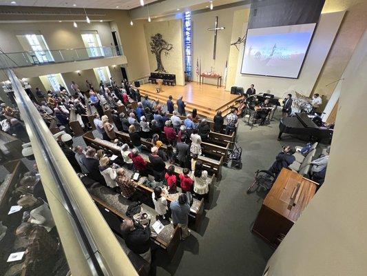 Worship in CCC sanctuary.