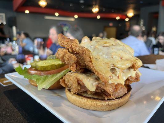 Yard bird! Huge portion of fried chicken, and it's extremely juicy and tender!!