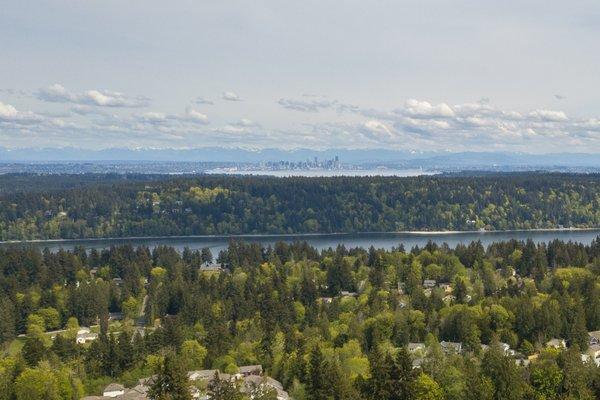 Seattle in the distance, drone listing photo