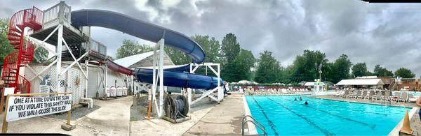 Pool with slides. Start early before it crowds up by noon.