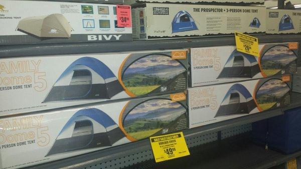 Sale on tents