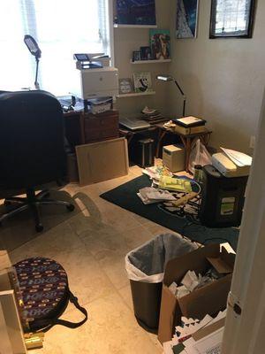 Office before cleaning