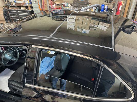 Panoramic roof replacement complete