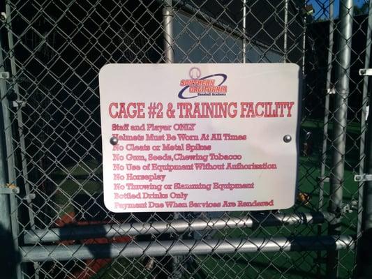 Batting Cage rules