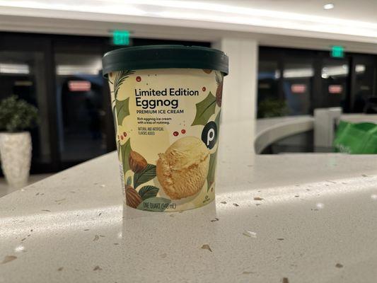 Egg Nog Ice Cream.