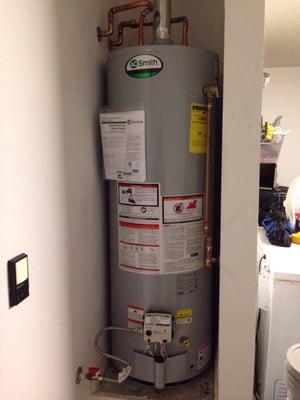 Replaced AO Smith 40 gal gas water heater for $1250.00. Timely, professional, and efficient.