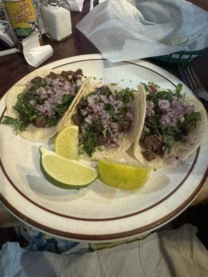 Carne asada tacos.