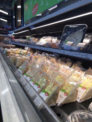 Refrigerated fresh sandwiches.