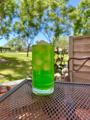 NEED TO COOL DOWN FAST with an iced Green Apple Gatorade !