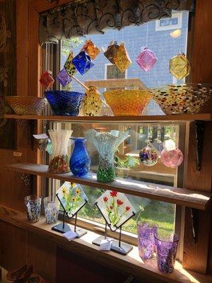 Beautiful stained glass and orbs