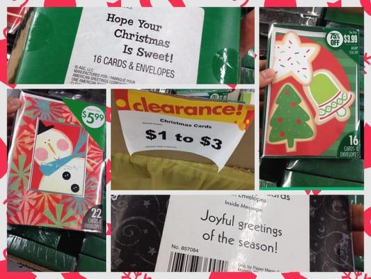 The price is real. Holiday cards on clearance.